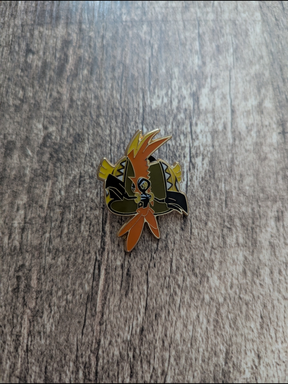 Pokemon Orange and Black Enamel Pin - Men Accessories